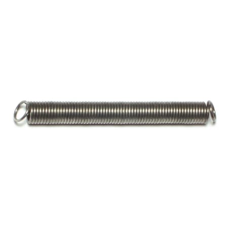 Midwest Fastener 1/4" x .032" x 2-7/16" x.032 WG Steel Extension Springs 6PK 18518